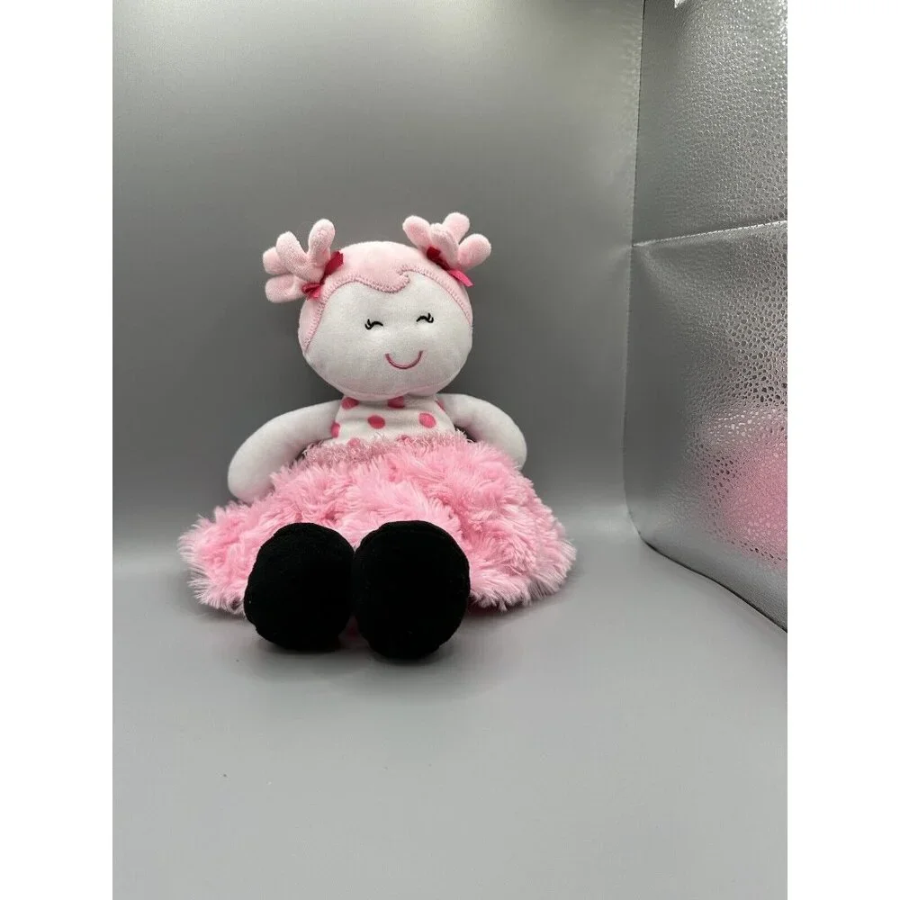 Baby Starters‎ 2016 Lovey Plush Doll Pink White Polka Dots 12'' Stuffed Animal
